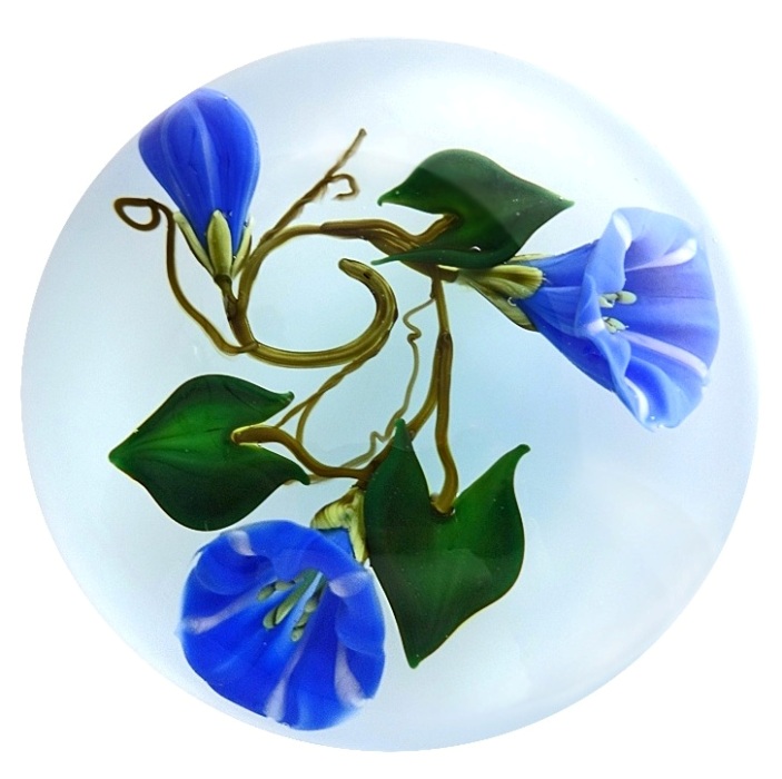 Farfalla Paperweight Stankard Paul Morning Glory ST 219