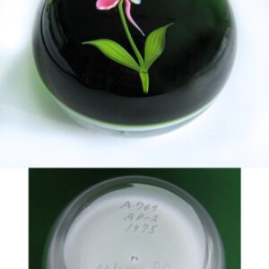 Farfalla Paperweight Stankard Paul Orchidee ein ganz spezieller Paperweight ST 271