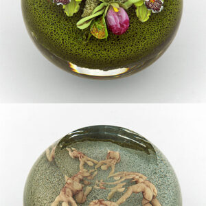 Farfalla Paperweight Stankard Paul Orchideen und Root People ST 264