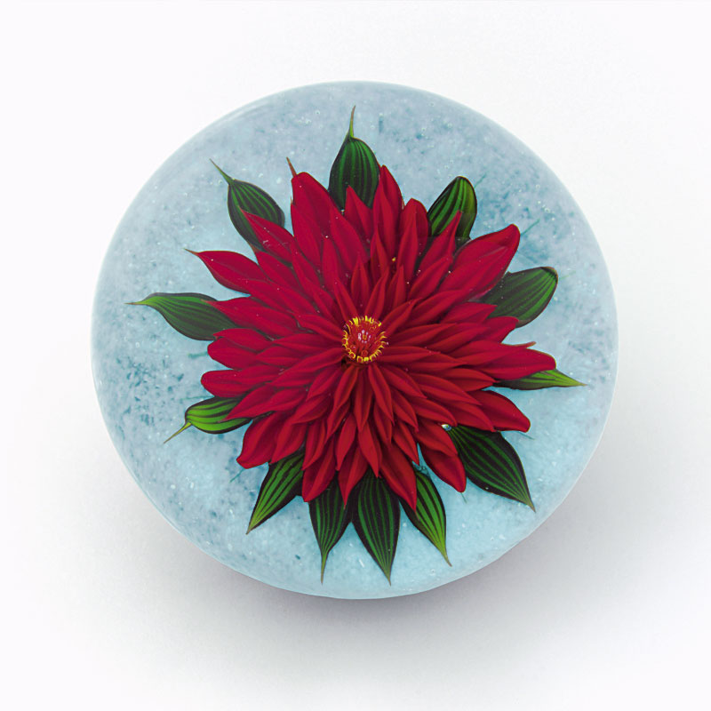 Farfalla Paperweight Tarsitano Debbie Rote Dahlie Darling DT 698