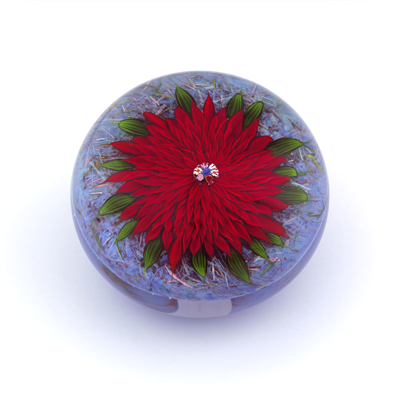 Farfalla Paperweight Tarsitano Debbie Rote Dahlie Devil DT 689