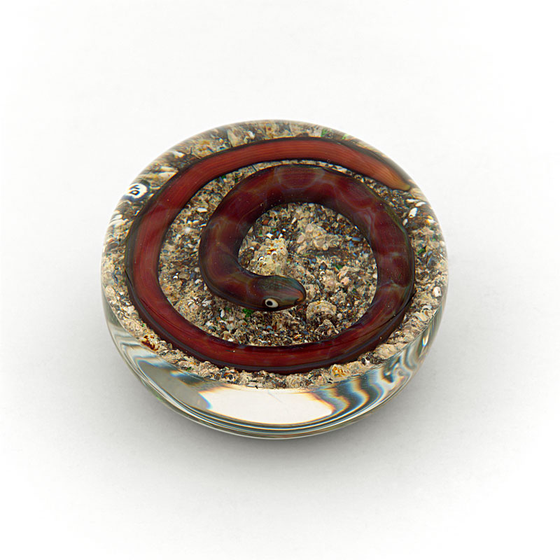 Farfalla Paperweight Tarsitano Delmo Earth Life Rotbraune Schlange DT 705