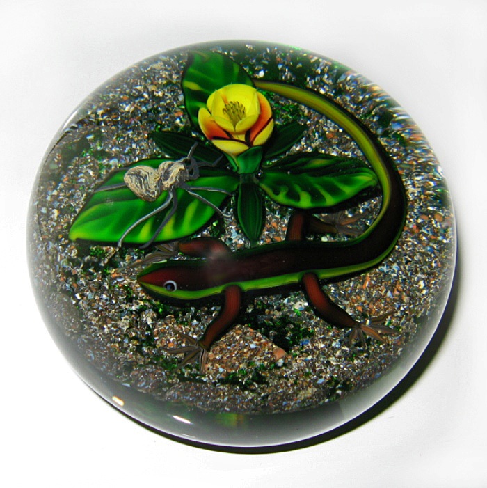Farfalla Paperweight Tarsitano Delmo Earth Life Salamander und Spinne DT 728