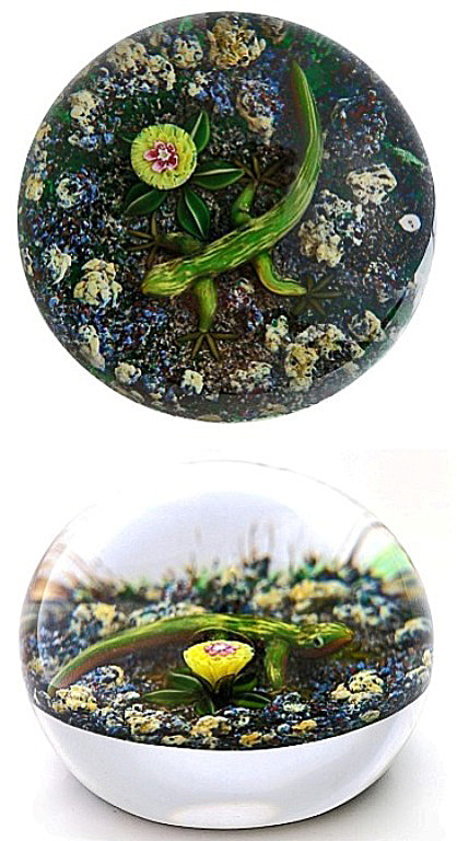 Farfalla Paperweight Tarsitano Delmo Earth Life Salamander DT 657