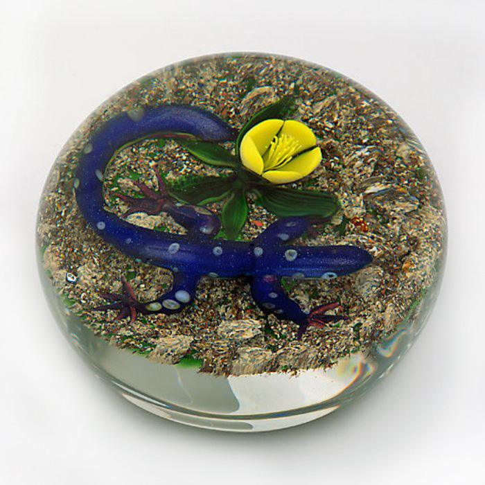 Farfalla Paperweight Tarsitano Delmo quot Earth Life quot Salamander DT 683