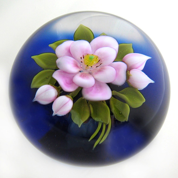 Farfalla Paperweight Trabucco Victor Rosa Rose Prunice VT 720