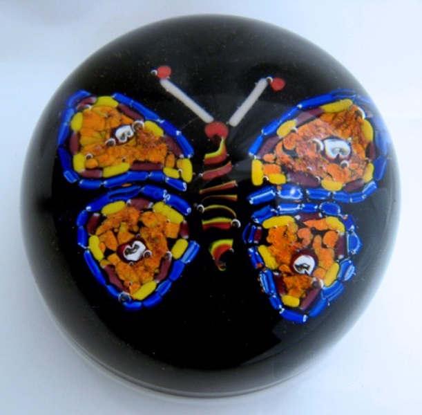 Farfalla Paperweight Val Saint Lambert Schmetterling VStL 1033