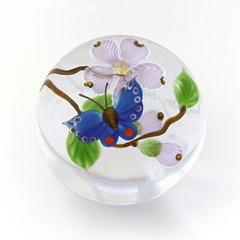 Farfalla Paperweight Ward Mayauel Blauer Schmetterling MW 3055