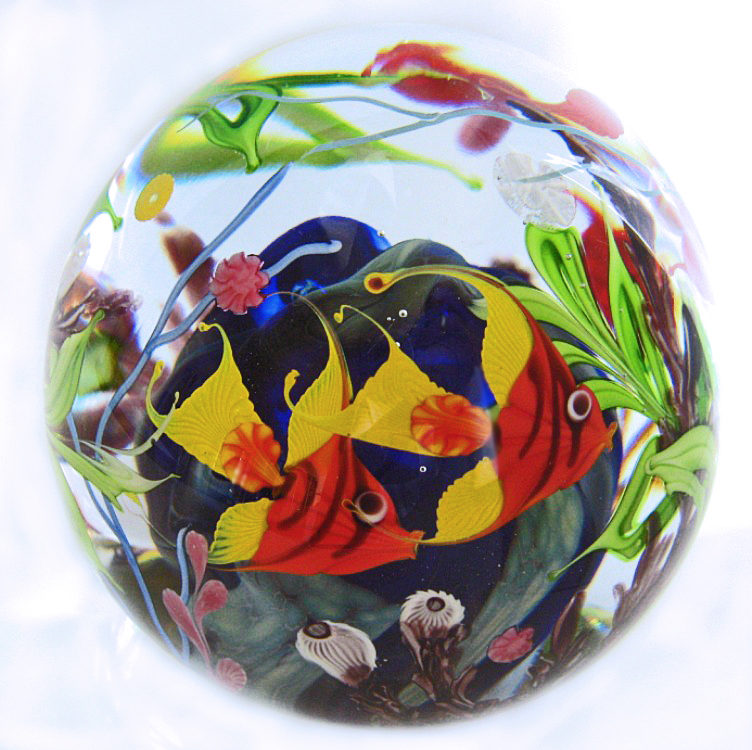 Farfalla Paperweight Ward Mayauel Bunte Fische im Korallenriff MW 3095