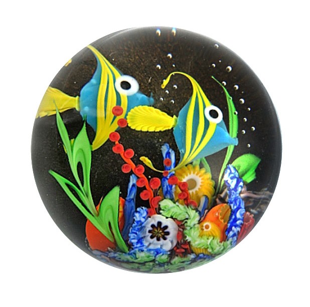 Farfalla Paperweight Ward Mayauel Fische im Korallenriff V MW 3122