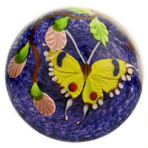 Farfalla Paperweight Ward Mayauel Gelber Schmetterling MW 3112