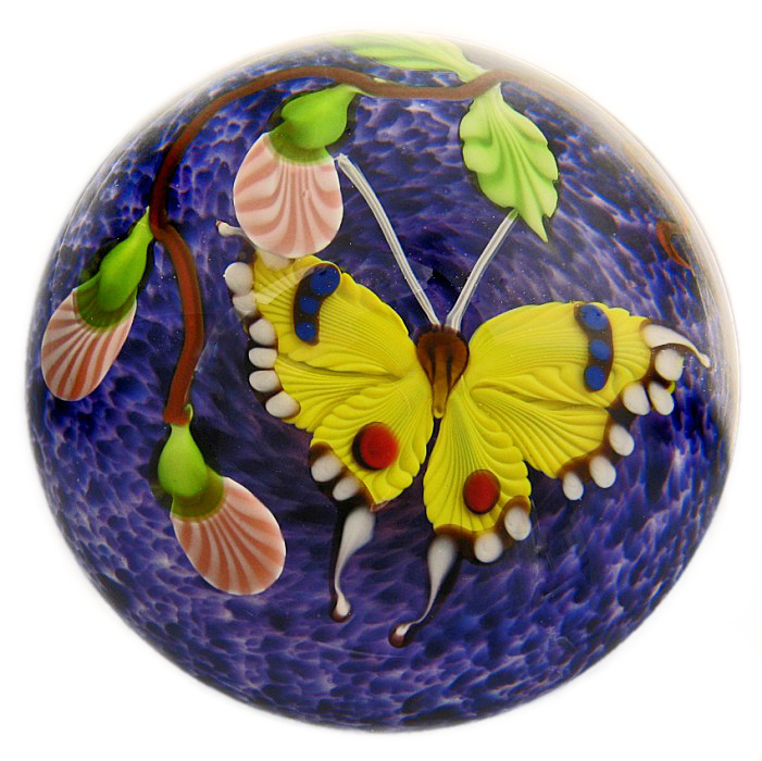 Farfalla Paperweight Ward Mayauel Gelber Schmetterling MW 3112