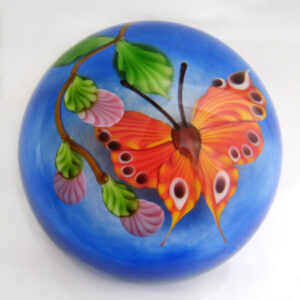 Farfalla Paperweight Ward Mayauel In the Sky orange Schmetterling MW 3083
