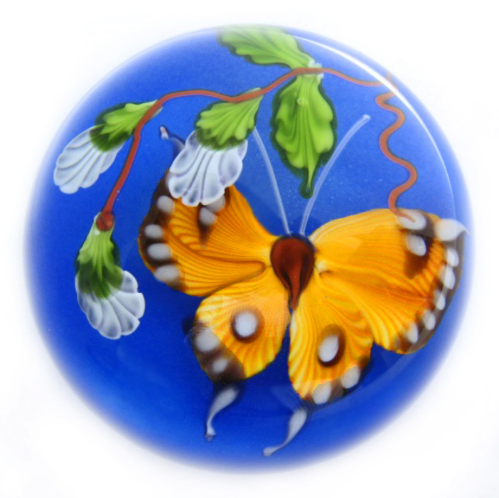 Farfalla Paperweight Ward Mayauel Orange Schmetterling MW 3083 1