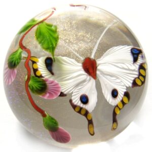 Farfalla Paperweight Ward Mayauel Weisser Schmetterling MW 3106