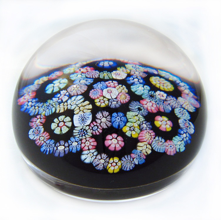 Farfalla Paperweight Whitefriars Bunte Millefiori Girlande WF 1102