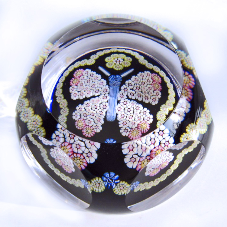 Farfalla Paperweight Whitefriars Grosser Schmetterling WF 1500 79