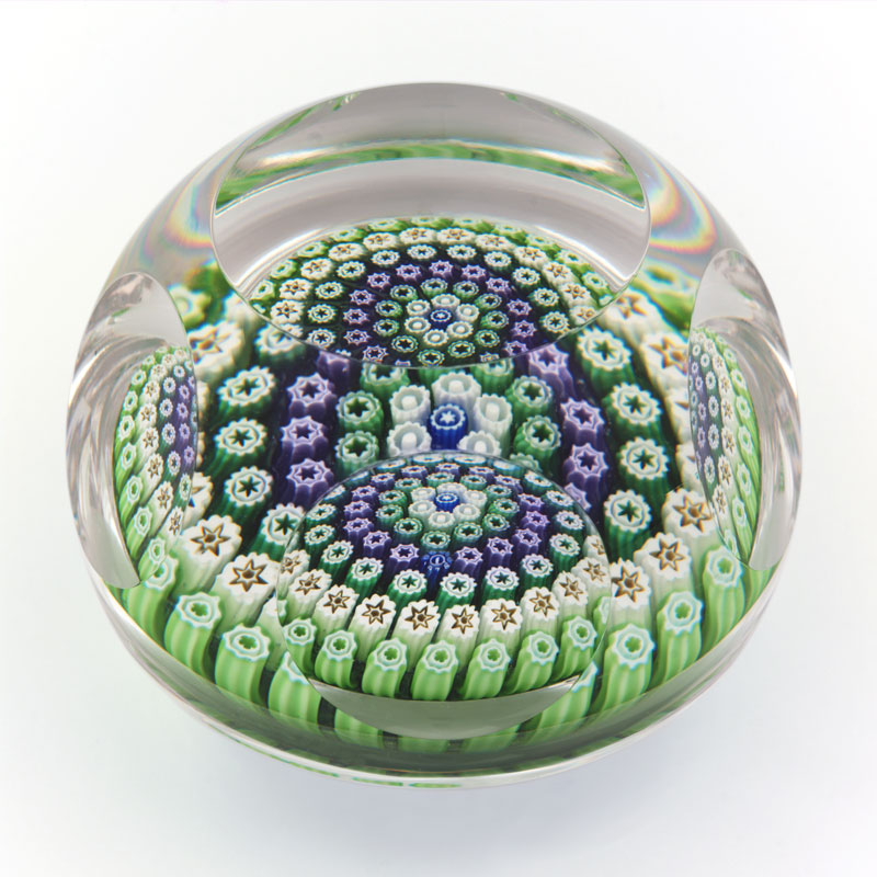 Farfalla Paperweight Whitefriars Konzentrisches Millefiori Fensterschliff WF 1002 78