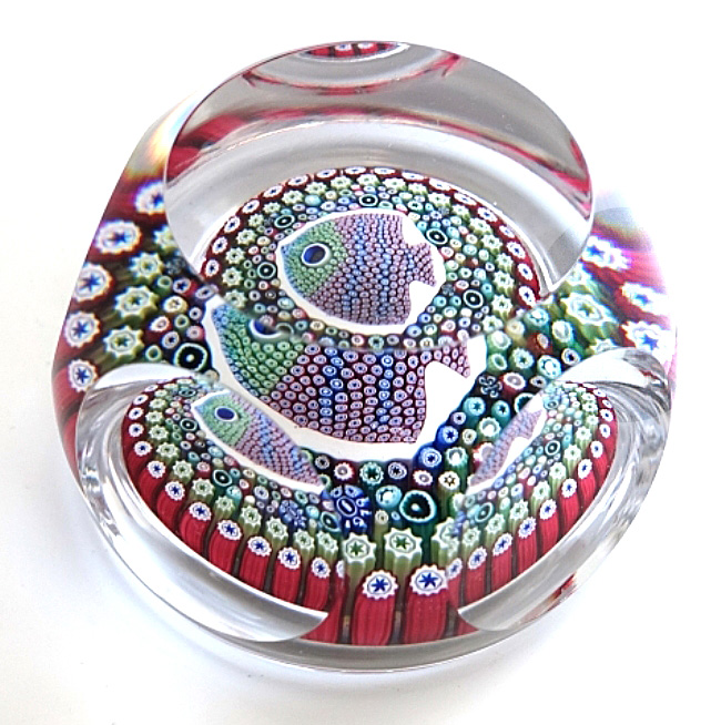 Farfalla Paperweight Whitefriars Millefiori Fisch WF 1200 79