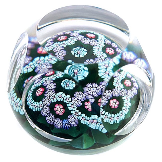Farfalla Paperweight Whitefriars Millefiori Girlande WF 1101G 77 2