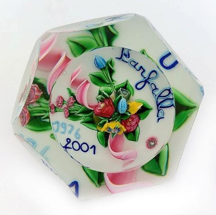 Farfalla Paperweight farfalla Studios Namens Paperweight mit Fensterschliff FP 002 mS
